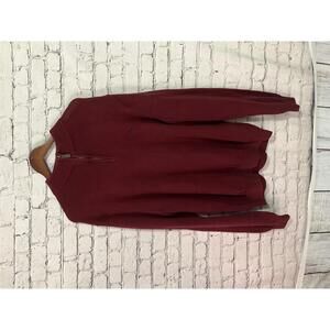 Chaps‎ Men's Half-Zip Cotton Sweater XL Burgundy
